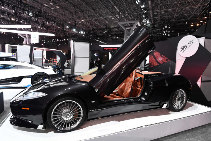 Spyker C8. Memadukan eksterior yang sporty dengan interior bergaya klasik. AFP PHOTO / Jewel SAMAD