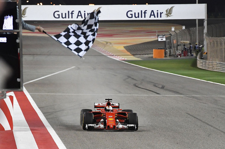 Sebastian Vettel keluar sebagai yang tercepat di GP Bahrain, dengan catatan waktu 1 jam 33 menit 53,374 detik.
