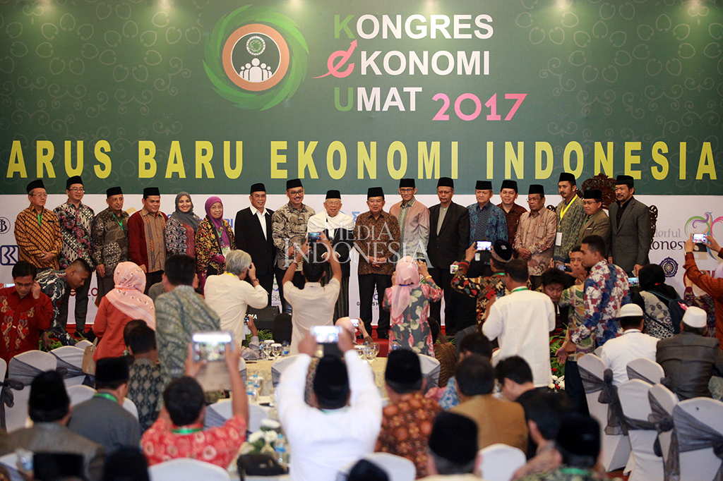 Acara ini dihadiri juga Ketua MUI KH Maruf Amin, Cawagub DKI Sandiaga Uno, pelaku UMKM, pengusaha besar dan juga perwakilan dari ormas Islam di Indonesia.