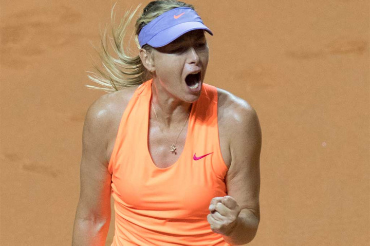 Pada laga yang berlangsung selama 1 jam 43 menit tersebut Sharapova membukukan 39 winners dan 11 ace. AFP/Thomas Kienzle