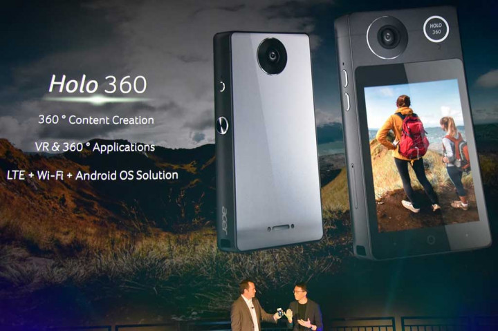 Di ajang tersebut Acer juga memperkenalkan kamera 360 derajat pertamanya yaitu Holo 360.