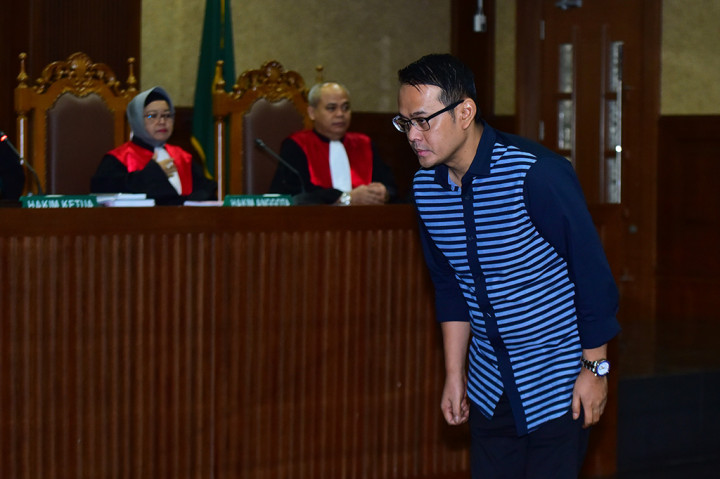 Terdakwa kasus suap kepada pejabat Badan Keamanan Laut (Bakamla) Fahmi Darmawansyah menjalani sidang lanjutan dengan agenda pembacaan tuntutan di Pengadilan Tipikor Jakarta, Rabu (10/5/2017).