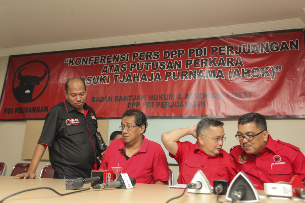 Dalam keterangannya, DPP PDI Perjuangan menghormati putusan pengadilan, namun BBHA Pusat DPP PDI Perjuangan menganggap penahanan terhadap Ahok tidak ada urgensinya dengan alasan Ahok selalu bersikap baik dan kooperatif selama menjalani perkara.