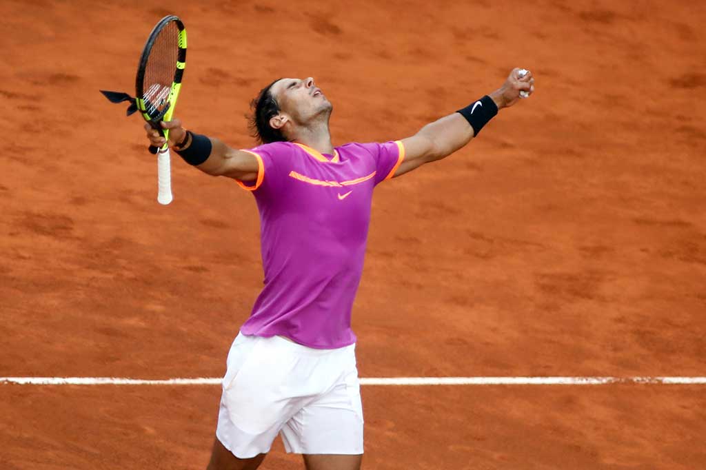 Untuk melaju ke babak ketiga Nadal dipaksa bermain tiga set 7-6(3), 3-6, 6-4 dalam waktu dua jam 57 menit.