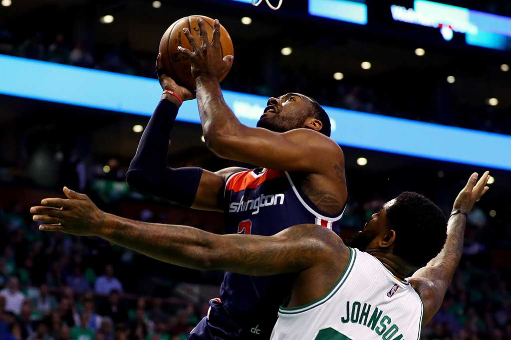 John Wall memimpin Wizards dengan koleksi 21 angka, dan Bradley Beal memasukkan 16 angka.