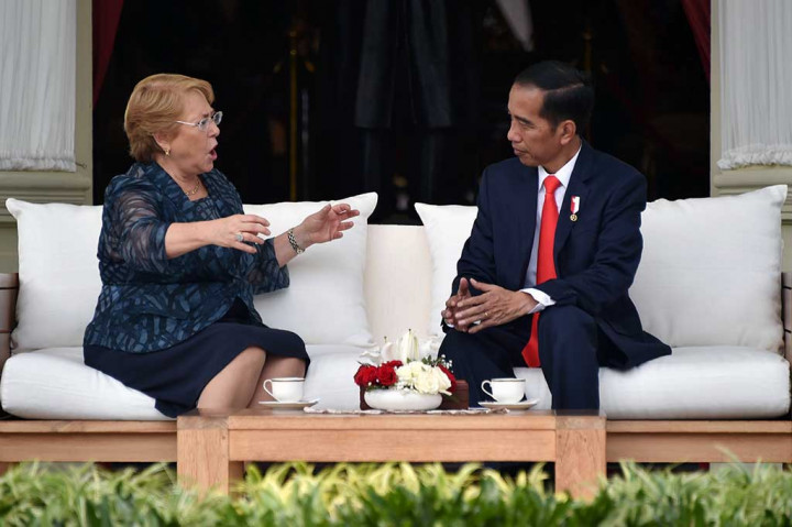Presiden Michelle Bachelet memfokuskan diskusi untuk meningkatkan kerja sama di bidang ekonomi dan perdagangan, kelautan serta perikanan, termasuk kerja sama sosial budaya.