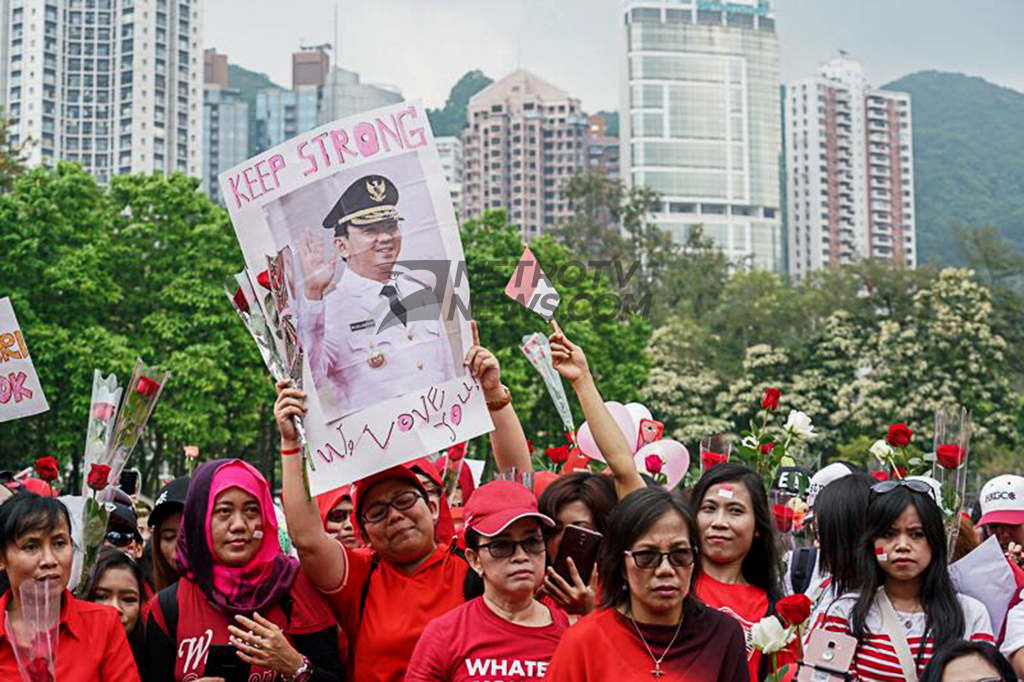 Ratusan WNI di Hong Kong Gelar Aksi Damai