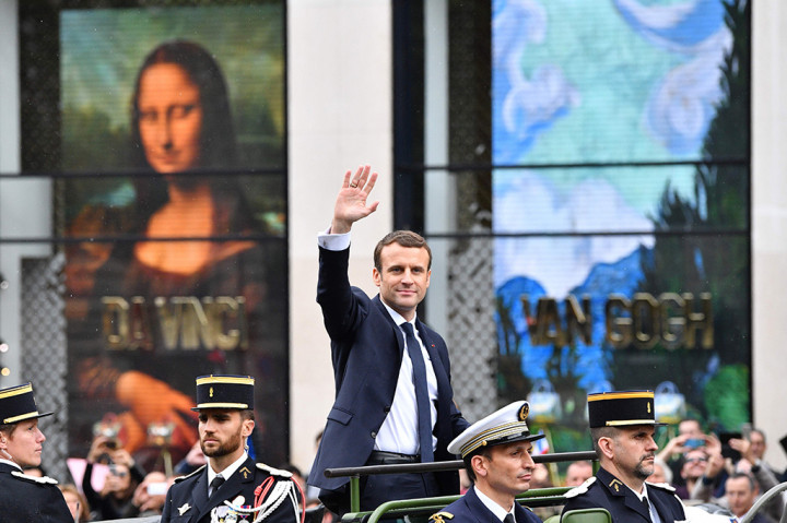 Upacara pelantikan Macron berlangsung di Istana Elysee, dengan menggunakan ritual dan tradisi Prancis. AFP/ 	MLADEN ANTONOV
