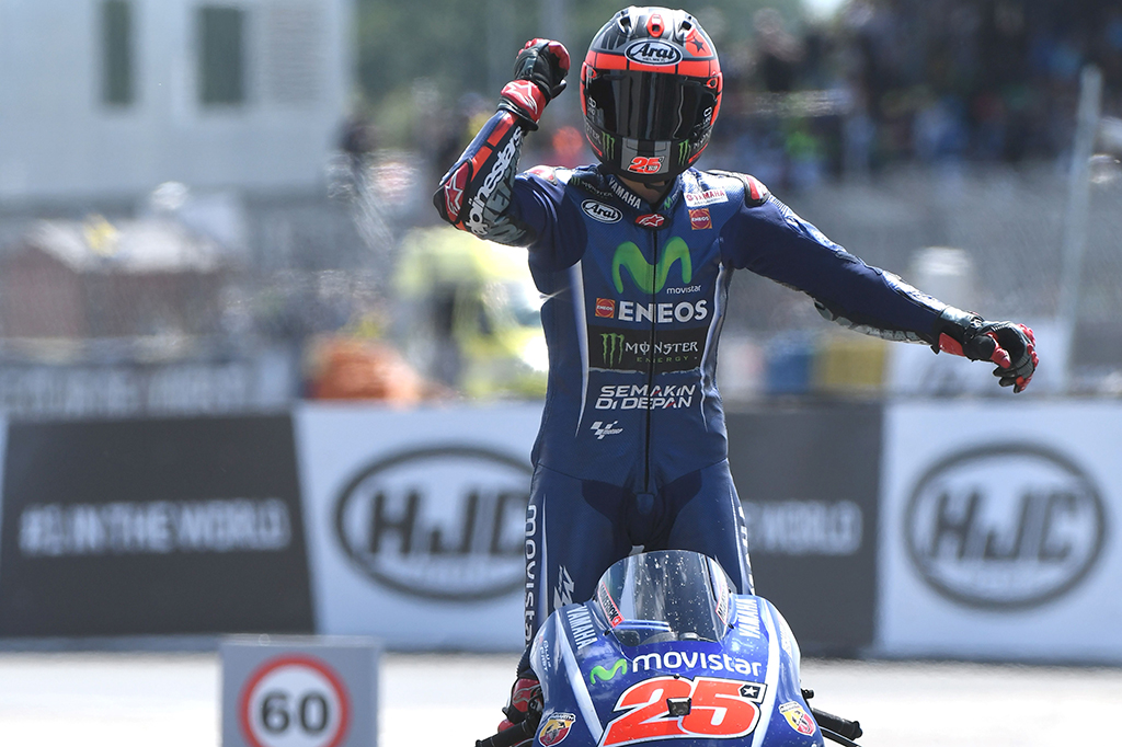 Vinales mencatat waktu tercepat yaitu 43 menit 29,793.