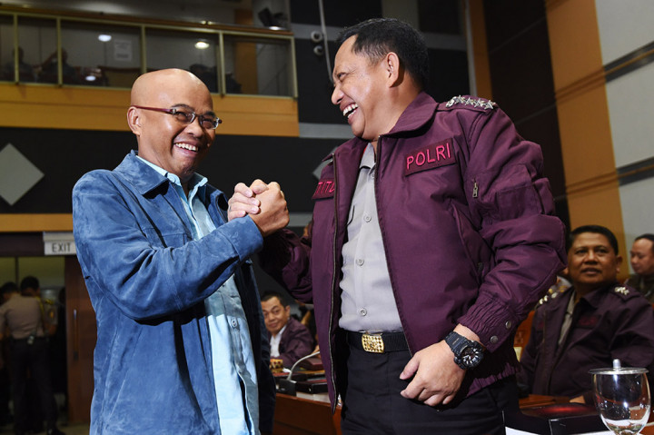 Komisi III DPR menggelar Rapat Kerja (Raker) dengan Kapolri Jenderal Pol Tito Karnavian di Gedung Nusantara III, Kompleks Parlemen Senayan, Jakarta.