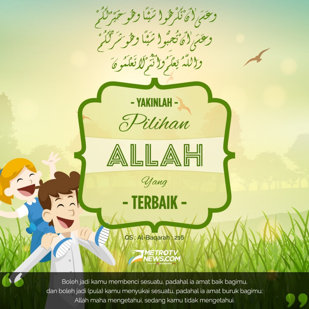 Yakin Pilihan Allah yang Terbaik