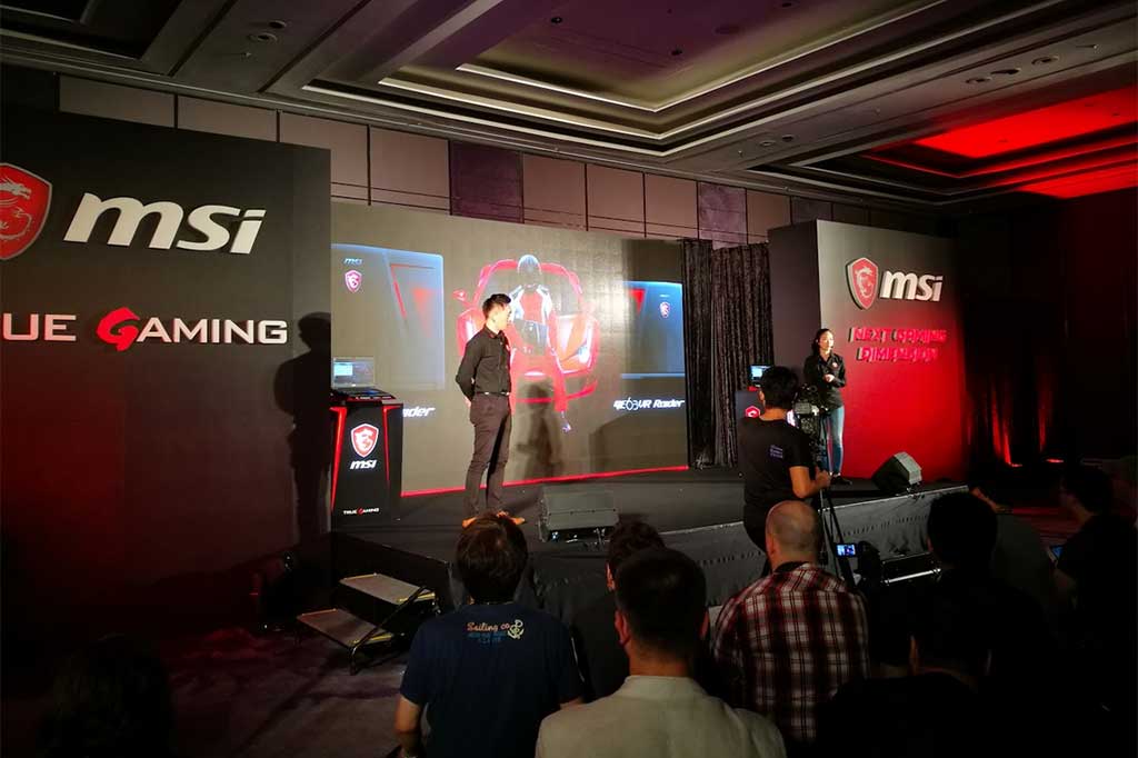 Konferensi pers peluncuran notebook gaming terbaru MSI dalam Computex 2017.