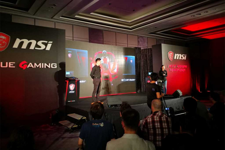 Konferensi pers peluncuran notebook gaming terbaru MSI dalam Computex 2017.