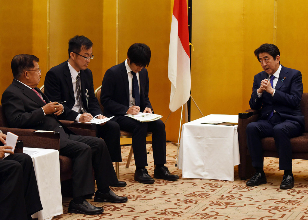 Pertemuan antara PM Shinzo Abe dengan Wapres Jusuf Kalla berlangsung di Tokyo. Jepang merupakan mitra strategis bagi Indonesia dalam berbagai bidang.