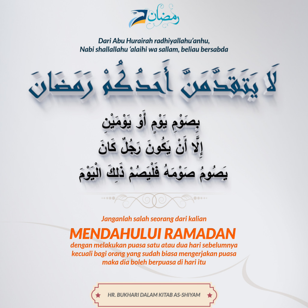 Larangan Mendahului Berpuasa Saat Ramadan