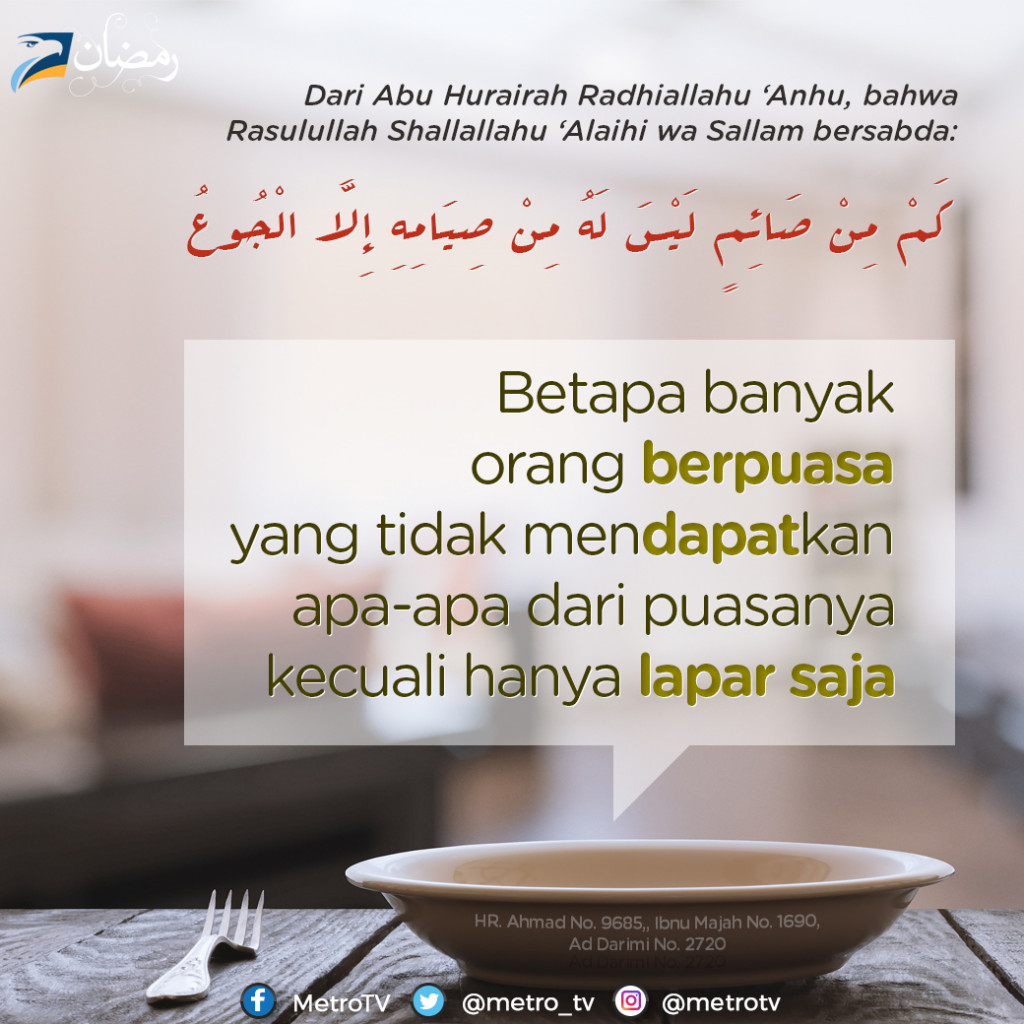 Berpuasa tapi Hanya Haus dan Lapar yang Diraih