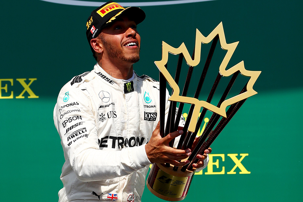 Kemenangan Hamilton di Sirkuit Gilles Villeneuve tersebut adalah kemenangan ketiga pada musim ini dan dia  tiga kali berturut-turut menang di sirkuit itu.