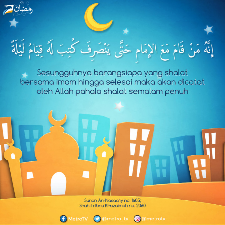 Keutamaan Tarawih Bersama Imam Selama Malam Ramadan