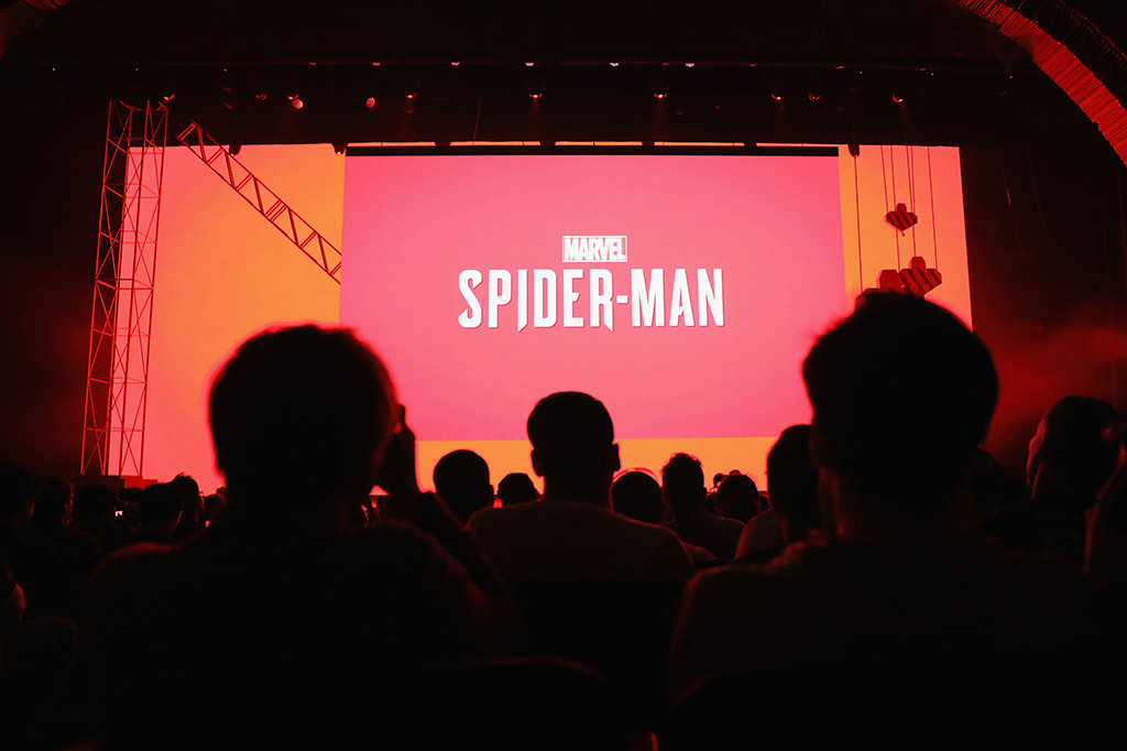 Sony memamerkan keseluruhan dari footage gameplay Marvel Spider-Man di Shrine Auditorium, Senin (12/06).