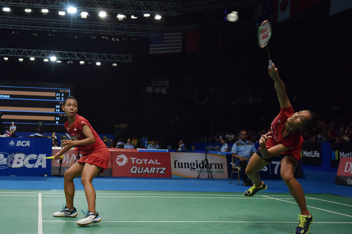 Ganda putri Indonesia Della Destiara Haris/Rosyita Eka Putri Sari berhasil menumbangkan unggulan enam asal Tiongkok, Luo Ying/Luo Yu dengan skor 20-22, 21-14, 21-14. Sementara Anggia Shitta Awanda/Ni Ketut Mahadewi Istarani menundukkan  unggulan empat asal Korsel Jung Kyung Eun/Shin Seung Chan dengan skor 21-15, 12-21, dan 21-15.