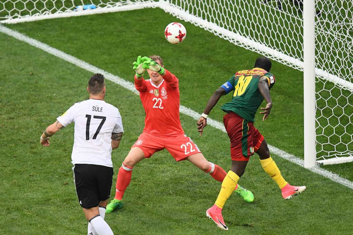 Pada menit ke-78 Kamerun memperkecil ketertinggalan lewat tandukan Vincent Aboubakar.