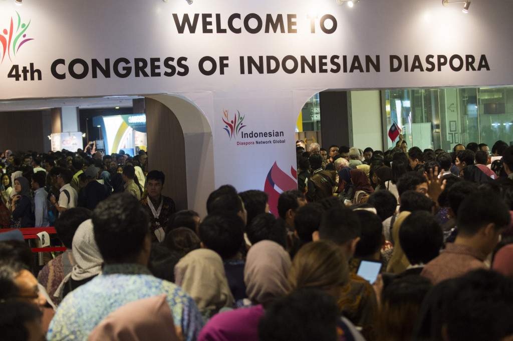 Kongres ke-4 Diaspora yang dilaksanakan di Kota Kasablanka, Jakarta, dihadiri empat ribuan diaspora Indonesia dari berbagai negara.