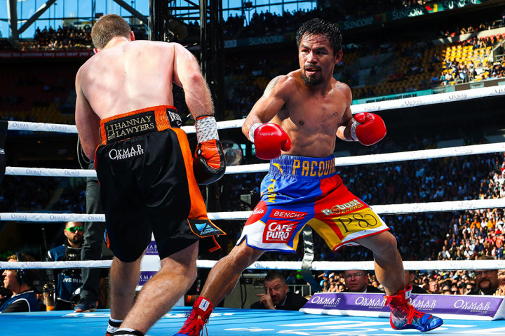 Pacquiao sempat unggul pada ronde ke-9 ketika pukulannya mampu membuat Horn goyah. Petinju tuan rumah beberapa kali hampir jatuh. Namun, Pacquiao tak bisa memanfaatkan momentum dimana Horn juga sudah berdarah di pelipis.