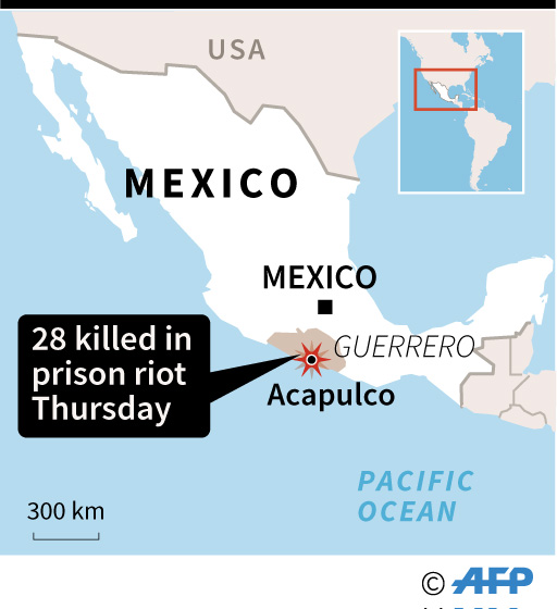 Lokasi penjara tempat terjadinya perkelahian brutal antar narapidana.