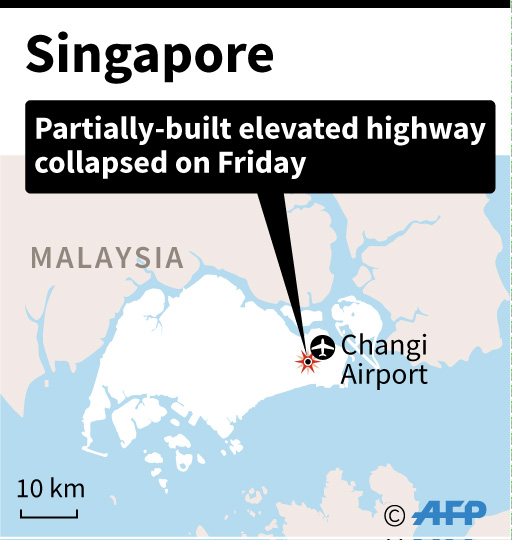 Lokasi terjadinya musibah berada tidak jauh dari Bandara Changi, Singapura.