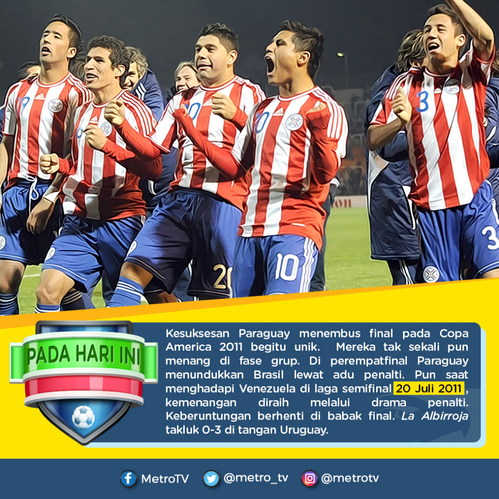Pada Hari Ini: Kemenangan Paraguay Atas Venezuela