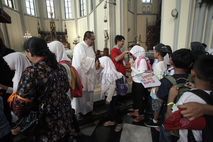 Acara yang digelar dalam rangka memperingati Hari Anak Nasional tersebut untuk mengenalkan keberagaman agama dan kepercayaan pada anak sehingga dapat memahami serta menghargai perbedaan, Sabtu (22/7). 
