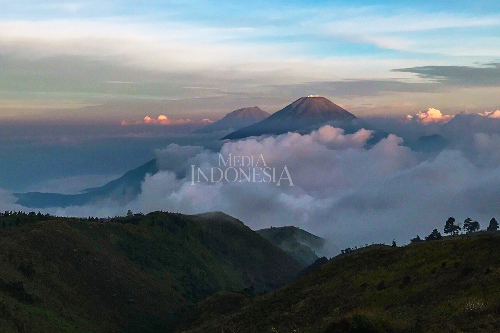 Puncak Gunung Prau sering dijadikan tempat untuk hunting spot Golden Sunrise.