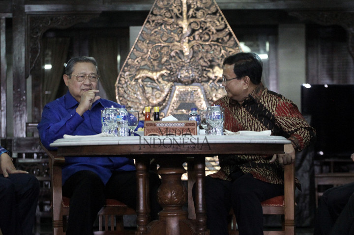 Pertemuan ini merupakan respons positif SBY atas permintaan Prabowo. Keinginan bertemu SBY disampaikan Prabowo setelah DPR mengesahkan RUU Pemilu, pekan lalu.