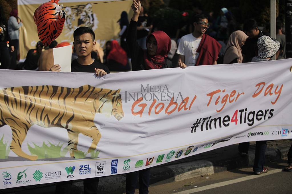 Aksi yang ditandai dengan tagar #Time4Tigers ini juga bertujuan untuk terus mengingatkan semua lapisan masyarakat akan pentingnya kelestarian harimau dalam ekosistem dimana saat ini populasi harimau Sumatra (Panthera Tigris Sumatrae) terdapat sekitar 600 ekor.