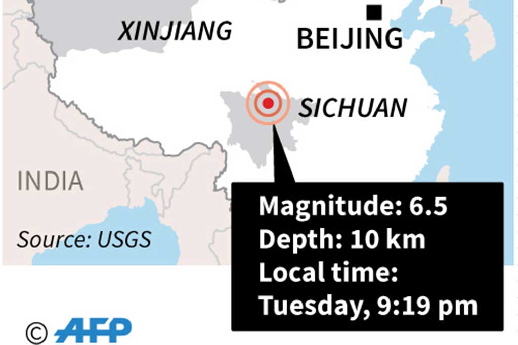 Gempa bumi mengguncang Kabupaten Jiuzhaigou, Sichuan, Selasa pukul 21.19 waktu Beijing. Pusat gempa dipantau berada pada 33,2 Derajat Lintang Utara dan 103,82 Derajat Bujur Timur. Gempa terjadi pada kedalaman 10 kilometer.
