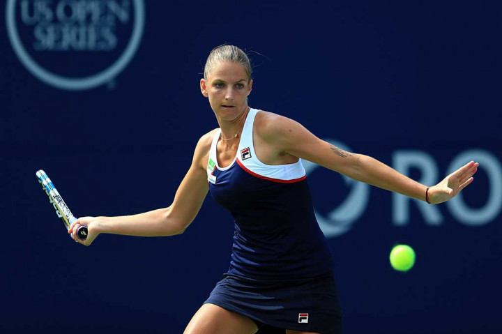 Petenis Republik Ceko Karolina Pliskova menang mudah di set pertama dengan 6-2.