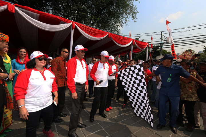 Gubernur Jakarta Djarot Saiful Hidayat membuka kegiatan Napak Tilas Proklamasi di Gedung Joang 45, Menteng, Jakarta Pusat.