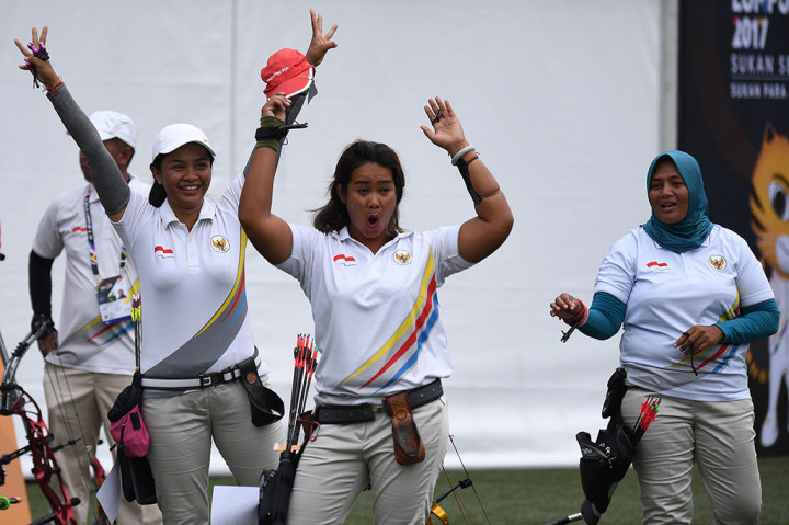 Dominasi tim panahan putri Indonesia berlanjut di end 3 dengan nilai 169-166. Hingga di end 4, tim panahan putri Indonesia mampu mengunci kemenangan 225-222.
