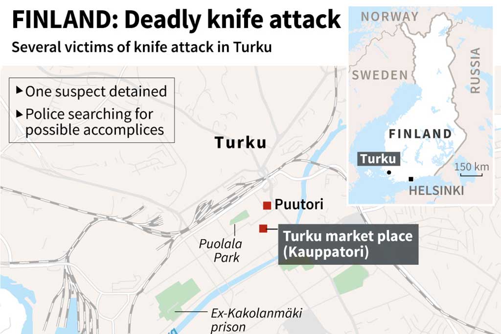 Finlandia biasanya berada dalam keadaan damai namun Badan Intelijen Keamanan pada Juni meningkatkan tingkat ancaman terorisme. Badan tersebut mengatakan pihaknya mencurigai ada rencana-rencana terkait terorisme di Finlandia.