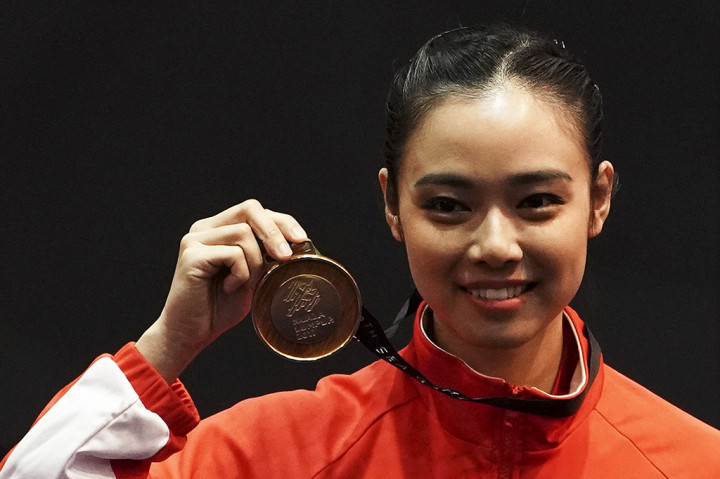 Lindswell Kwok meraih poin 9,68 untuk menyabet medali emas SEA Games 2017.