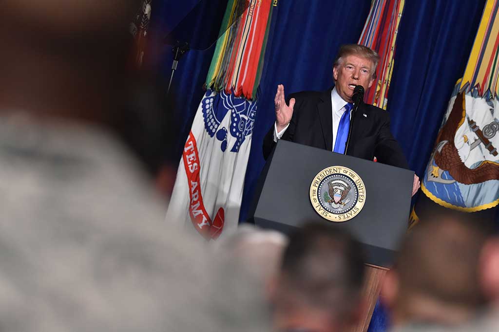 Dalam pidatonya di pangkalan militer Fort Myer, di Arlington, Virginia, Senin (21/8/2017) waktu setempat Donald Trump mengatakan bahwa tujuan pengiriman pasukan tambahan itu untuk mencegah agar Afghanistan tidak menjadi tempat suaka bagi kelompok militan anti-AS.