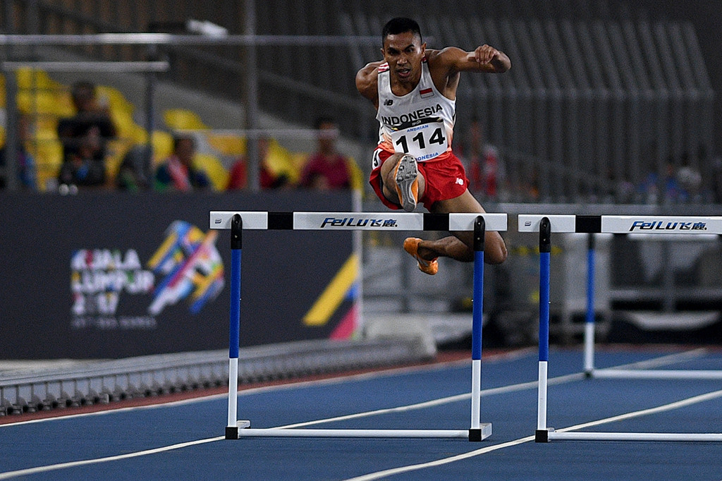 Pelari Indonesia Andrian menyumbang medali perunggu untuk Indonesia pada SEA Games Kuala Lumpur 2017.