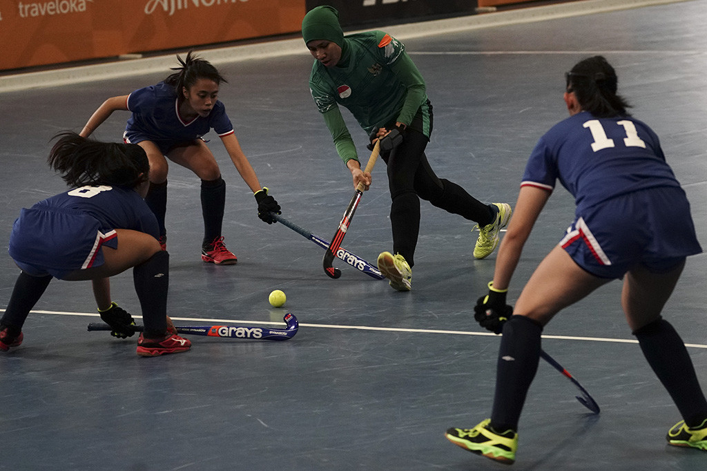Tim Hoki Indonesia menang telak dengan skor 11-0.