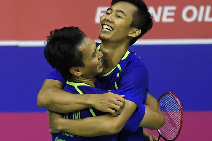 Di final Ahsan/Rian akan menghadapi pemenang antara Chai Biao/Hong Wei dan Liu Cheng/Zhang/Nan yang sama-sama berasal dari Tiongkok.