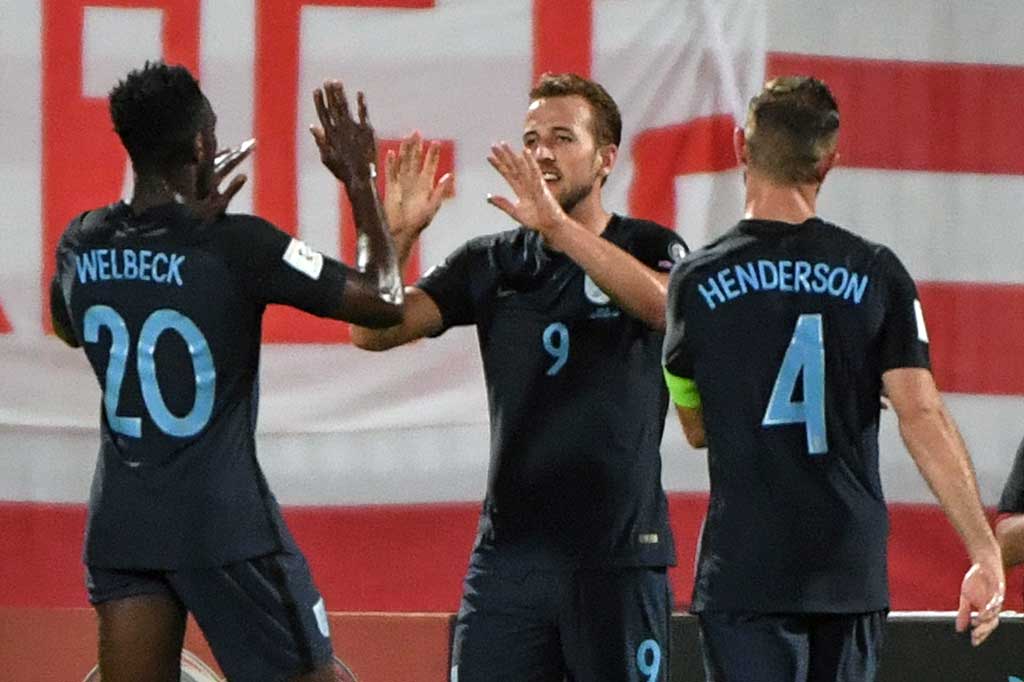Dan gol kedua Kane menghukum Malta pada fase akhir laga di Stadion Nasional Ta'Qali.