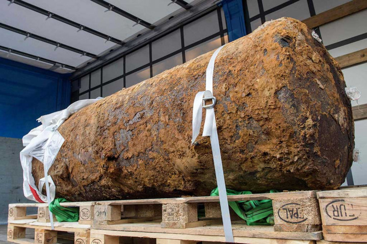 Pihak berwenang memperingatkan, jika bom tersebut meledak, gelombang kejut bisa menyebabkan kerusakan yang meluas di sleuruh bagian barat kota. AFP/Thomas Lohnes