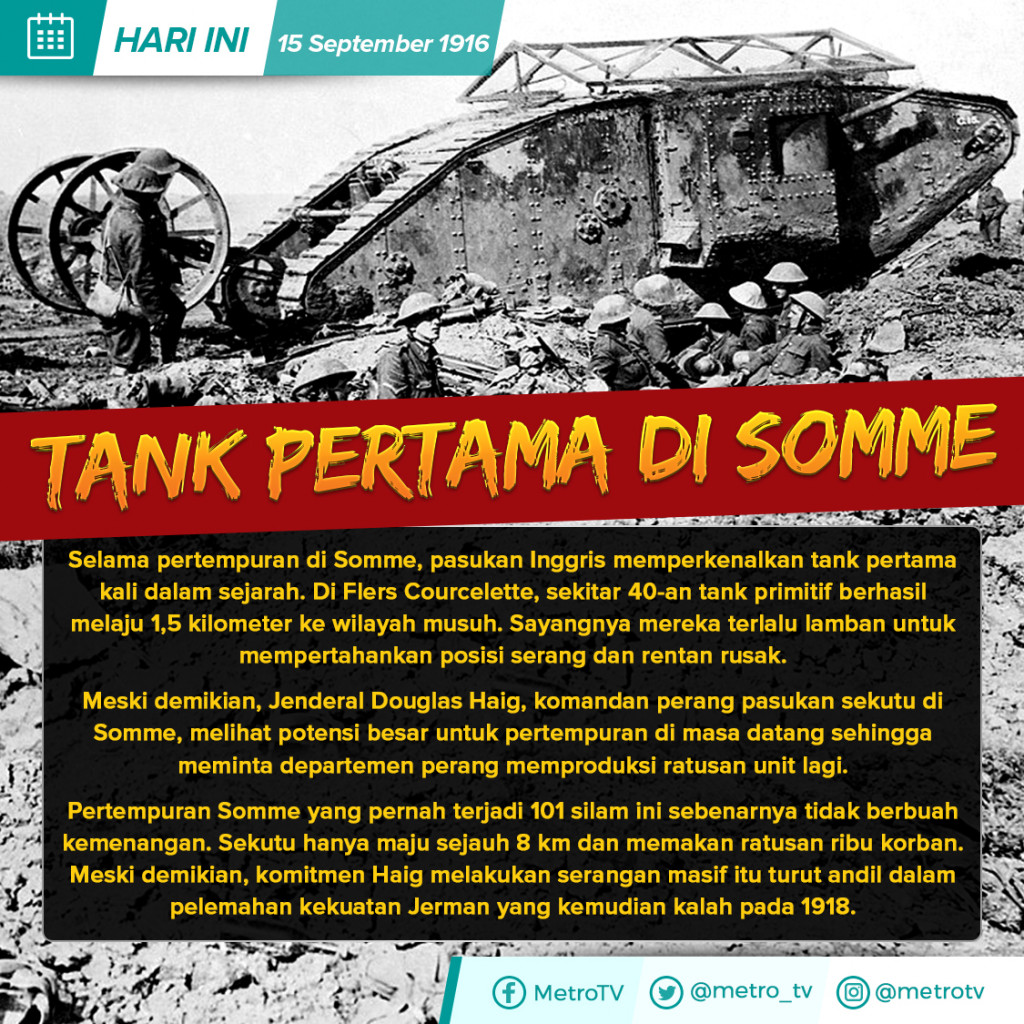 Hari Ini: Tank Pertama di Somme