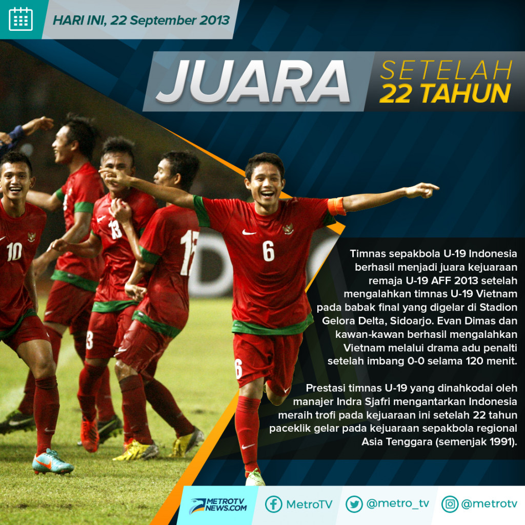 Juara setelah 22 Tahun Menanti