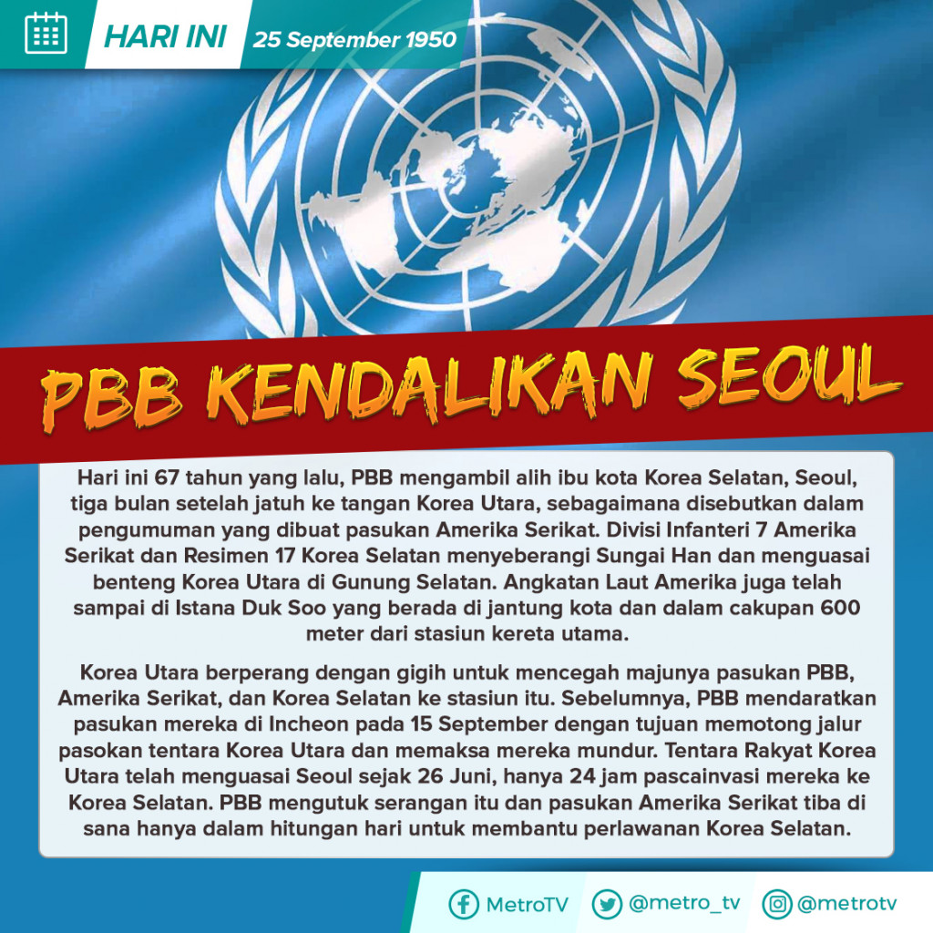 Hari Ini: PBB Kendalikan Seoul