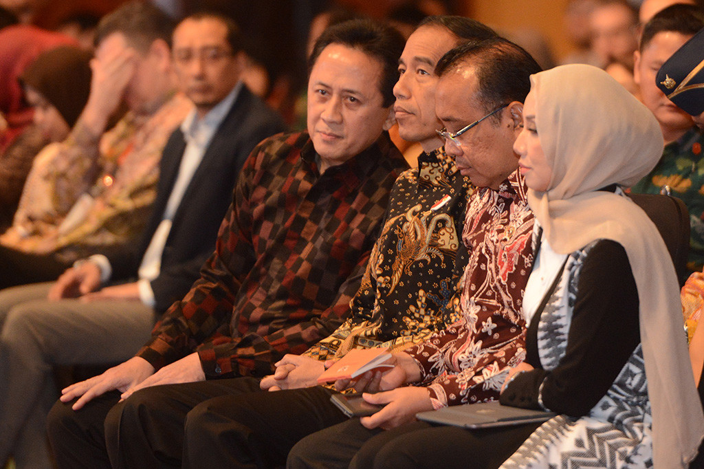 Presiden Joko Widodo membuka Konferensi IDBYTE Tahun 2017 dengan mengajak masyarakat Indonesia mengembangkan produk merk lokal untuk dipromosikan melalui 